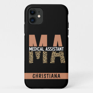 Custom MA Medical Assistant Leopard Print Case-Mate iPhone Hülle