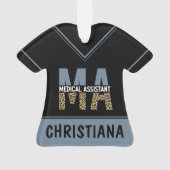Custom MA Medical Assistant Leopard Print Ornament (Rückseite)