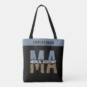 Custom MA Medical Assistant Leopard Print Tasche (Rückseite)