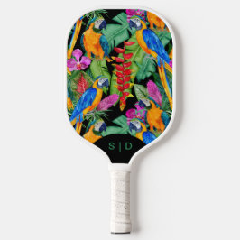 Custom Macaw Orchid Black Pickleball Paddel Schläger