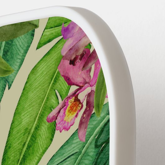 Custom Macaw Orchid Pickleball Paddle (Linke Seite)