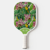 Custom Macaw Orchid Pickleball Paddle (Rückseite)