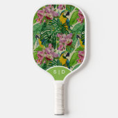 Custom Macaw Orchid Pickleball Paddle (Vorderseite)