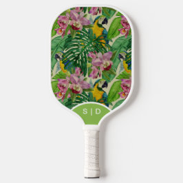 Custom Macaw Orchid Pickleball Paddle