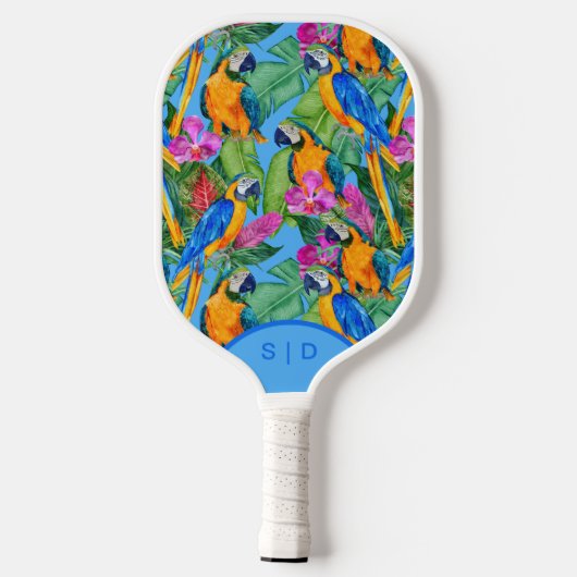 Custom Macaw Orchid Spring Pickleball Paddel Pickleball Schläger (Rückseite)
