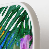 Custom Macaw Orchid Summer Pickleball Paddle (Linke Seite)