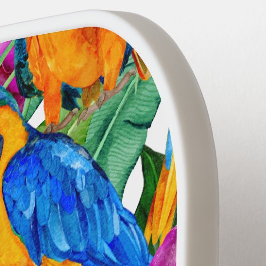 Custom Macaw Orchid White Pickleball Paddel Pickleball Schläger (Linke Seite)