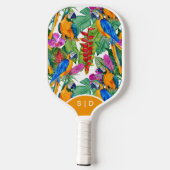 Custom Macaw Orchid White Pickleball Paddel Pickleball Schläger (Rückseite)