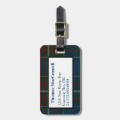 Custom MacConnell Tartan Karierter Gepäcktag Gepäckanhänger (Vorderseite vertikal)