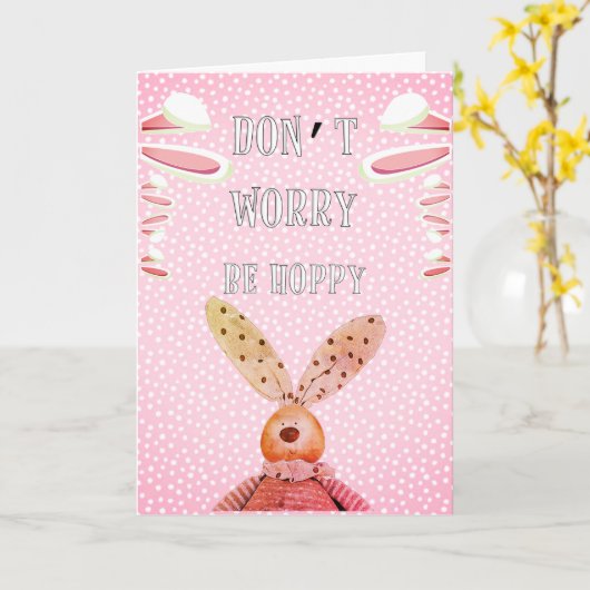 Custom macht sich keine Sorgen um HOPPY Rustikale  Karte (Gelbe Blume)