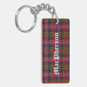 Custom MacPherson Tartan Kariert Key Chain Schlüsselanhänger (Vorderseite links)