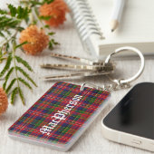 Custom MacPherson Tartan Kariert Key Chain Schlüsselanhänger (Vorderseite rechts)
