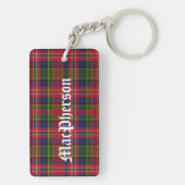 Custom MacPherson Tartan Kariert Key Chain Schlüsselanhänger (Rückseite)