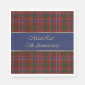 Custom MacRae Clan Tartan Karierte Papierplatte Serviette (Vorderseite)