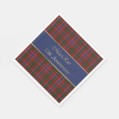 Custom MacRae Clan Tartan Karierte Papierplatte Serviette (Ecke)