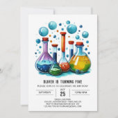 Custom Mad Scientist Whimsy Birthday Einladung (Vorderseite)