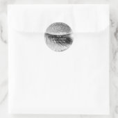 Custom Made Glam Diamond Eye Silver Grau Glitzer Runder Aufkleber (Tasche)