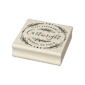 Custom Made Rustic Laurel Wreath Rücksendeadresse Gummistempel (Stempel)