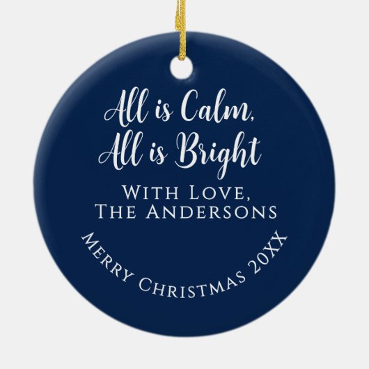 Custom Madonna and Child Midnight Blue Keepake Keramik Ornament (Hinten)