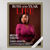 Custom Magazine Cover, Geschenk für Boss, Best Bos Poster (Vorne)