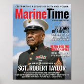 Custom Magazine Cover Gift Vater Marine Retirement Poster (Vorne)