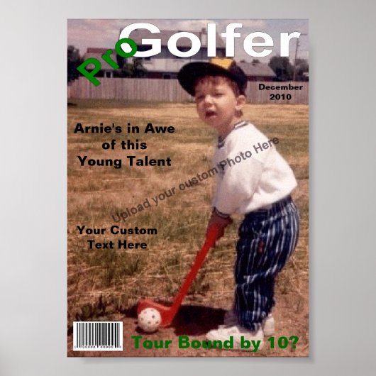 Custom Magazine Cover, Pro Golfer Poster (Vorne)