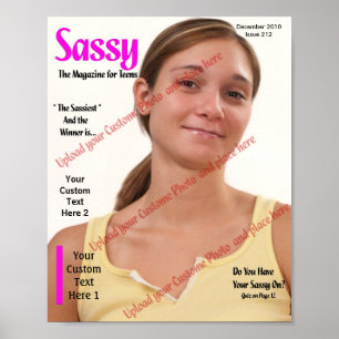 Custom Magazine Cover, Sassy Teen Poster