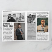 Custom Magazine Greeting Card, Fun Modern Birthday Karte (Innenseite)