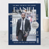 Custom Magazine Greeting Card, Fun Modern Birthday Karte (Vorderseite)