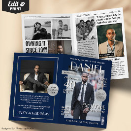 Custom Magazine Greeting Card, Fun Modern Birthday Karte