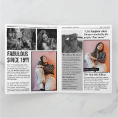 Custom Magazine Greeting Card, Fun Modern Birthday Karte (Innenseite)