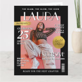 Custom Magazine Greeting Card, Fun Modern Birthday Karte (Vorderseite)