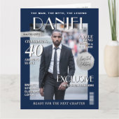 Custom Magazine Greeting Card, Fun Modern Birthday Karte (Vorderseite)