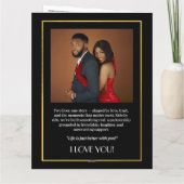 Custom Magazine Greeting Card, Modern Valentines Karte (Rückseite)