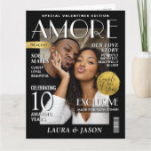 Custom Magazine Greeting Card, Modern Valentines Karte (Vorderseite)