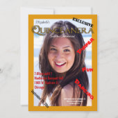 Custom Magazine Style Quinceanera Party Einladung (Vorderseite)