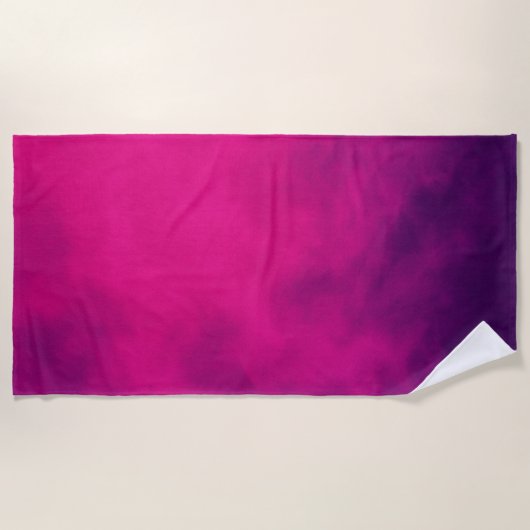 Custom Magenta Beach Towel Strandtuch (Vorderseite)