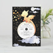 Custom Magic Dragon Birthday Einladung (Stehend Vorderseite)