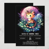 Custom Magic Tiger Birthday Einladung (Vorne/Hinten)