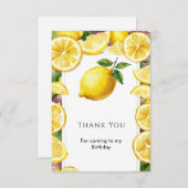 Custom Magical Lemon Birthday Dankeskarte (Vorne/Hinten)