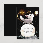 Custom Magical Wolf Geburtstag Dankeskarte (Vorne/Hinten)