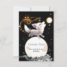 Custom Magical Wolf Geburtstag Dankeskarte