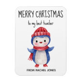 Custom Magnet Best Teacher Frohe Weihnachten (Vertikal)