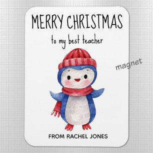 Custom Magnet Best Teacher Frohe Weihnachten