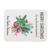Custom Magnet Favorite Teacher Merry Christmas (Horizontal)