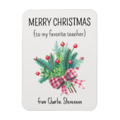 Custom Magnet Favorite Teacher Merry Christmas (Vertikal)