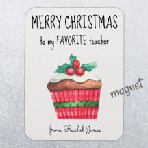 Custom Magnet Lieblings-Lehrer Frohe Weihnachten