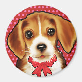 Custom Magnet niedlichen Beagle-Jungtier. (Vorne)