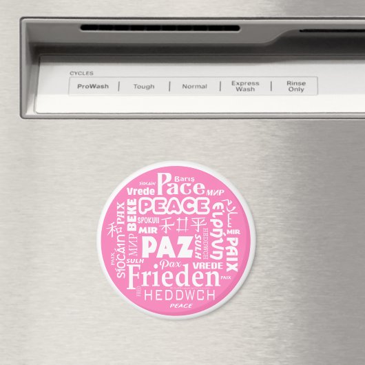 Custom Magnet Pink Peace (In Situ (Geschirrspüler))