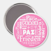 Custom Magnet Pink Peace (Vorderseite/Rückseite)